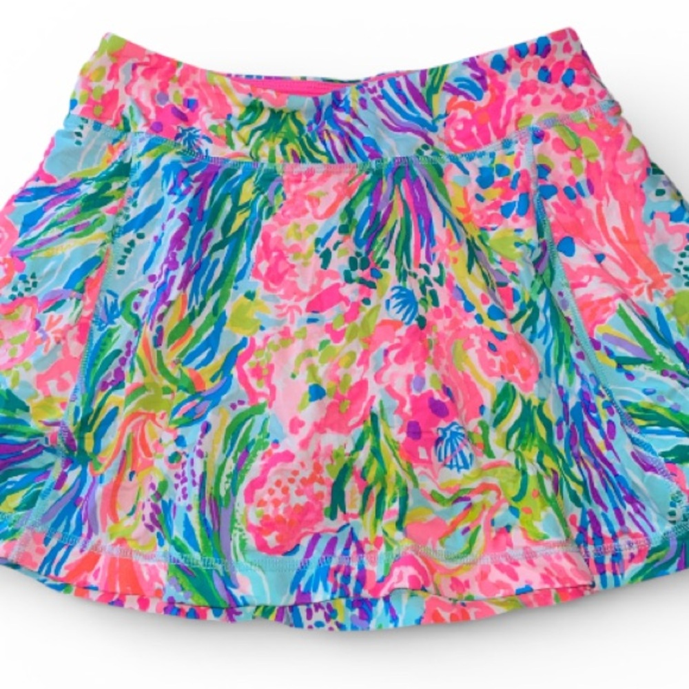Lilly Pulitzer Luxletic Alia Fan Sea Pants Skort - Picture 3 of 9